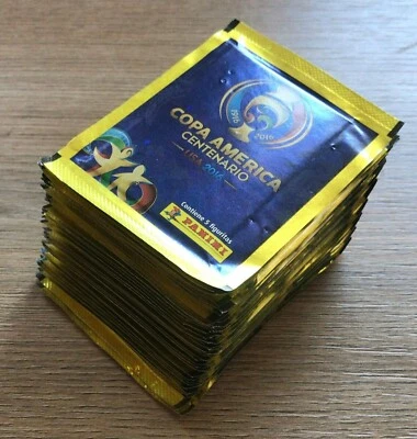 Panini, Copa America Centenario USA 2016, 50 Bags, 250 Sticker Packets Bustine