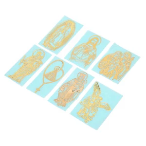 7pcs Mobile Phones Metal Gold Christian Stickers Self Adhesive DIY Phone Cas MFS - Photo 1 sur 12