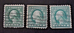 3 - 1916 US Stamp Scott #462 - 1 Cent - Washington - Used/LH/NG/VF. a - Picture 1 of 2