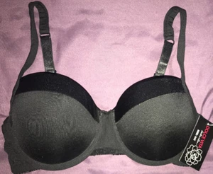 Dolce Vita Intimates Black Satin Trim Padded Underwire Bra 34C New with Tags - Picture 1 of 7