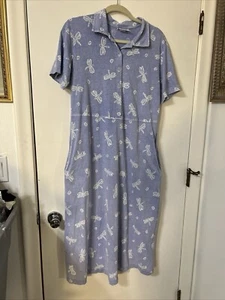 Fresh Produce Women’s Size Large Dragonfly Novelty Blue Dress Made In USA - Picture 1 of 10