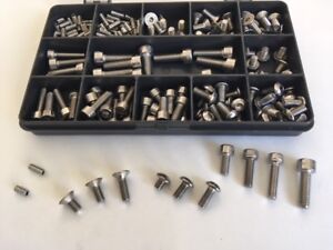 A2 190Pcs Assorted Bolt for Bike Bicycle Stainless Steel Allen Screw Kit 