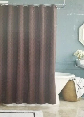Fieldcrest Geo Chocolate Fabric Shower Curtain 72" x 72" NIP - Image 1 of 4