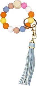 Llavero de silicona pulsera con cuentas llavero portátil para casa anillo de coche 🙂 - Imagen 1 de 6
