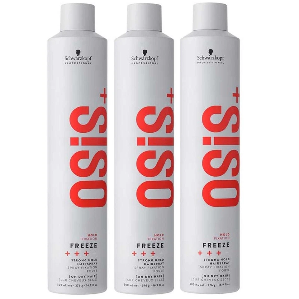 Schwarzkopf Osis Freeze Strong Hold Hairspray 3x500ml (27,93€/1l) - Bild 1 von 1