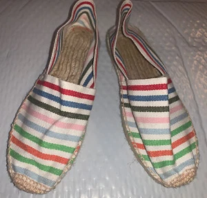 Zapatos planos a rayas Artesania Shoes Talla 37 o 6.5 Mujer Boho Retro slip - Imagen 1 de 6