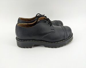 Vegetarian Shoes Handmade In England Black Chunky Shoes Size UK 5 