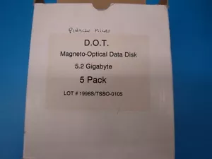 DOT Pinnacle Micro MO Media 5.2GB RW *NEW* Optical Disk 5 Pack Box - EDM-5200C - Picture 1 of 1