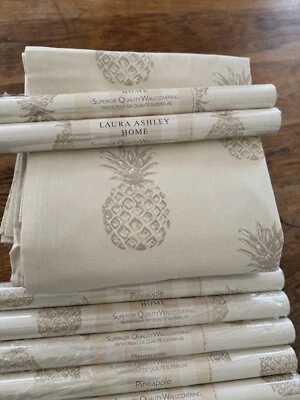 Laura Ashley Pineapple Pewter MTM Pencil Pleat Curtains. Stunning 327cm X 259cm - Image 1 of 4