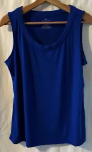 NWT Talbots Woman Sleeveless Top Tank Top Royal Blue Scoop Neck Plus Size 1X - Picture 1 of 4