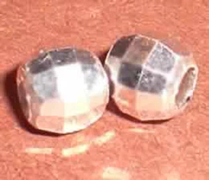 925er Sterling Silber - Perlen. Discokugel.  4mm. 6 Stück. - Bild 1 von 1