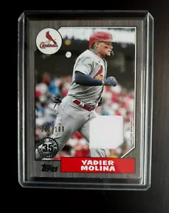 2022 Topps 1987 Relic Patch #d /199 Black #87R-YM - YADIER MOLINA - Cardinals - Picture 1 of 3