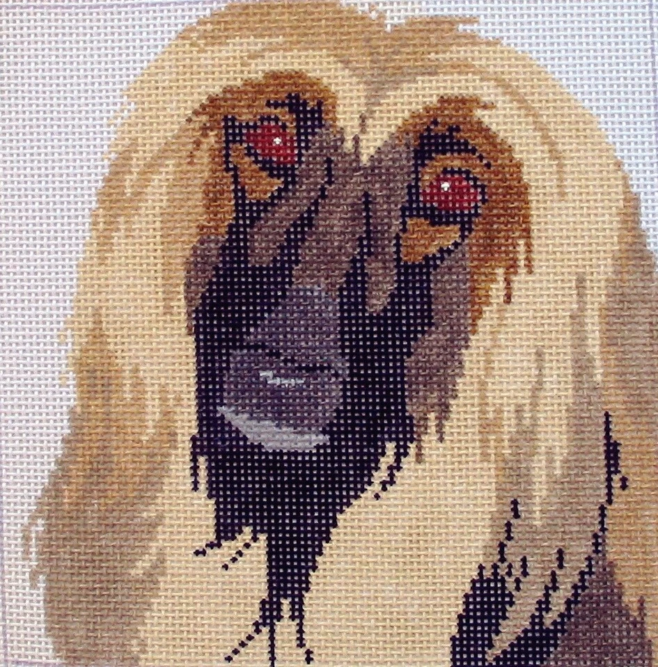 Afghan Hound Hand Painted Needlepoint Canvas - Image 1 of 1