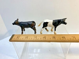 SCHLEICH BLACK ANGUS CALF Cow Farm Figure 2002 + Safari Holstein Calf 2007 - Picture 1 of 11