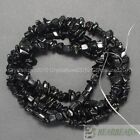 Natural Black Onyx Gemstone 5-8mm Chip Nugget Crafts Loose Spacer Beads 35"