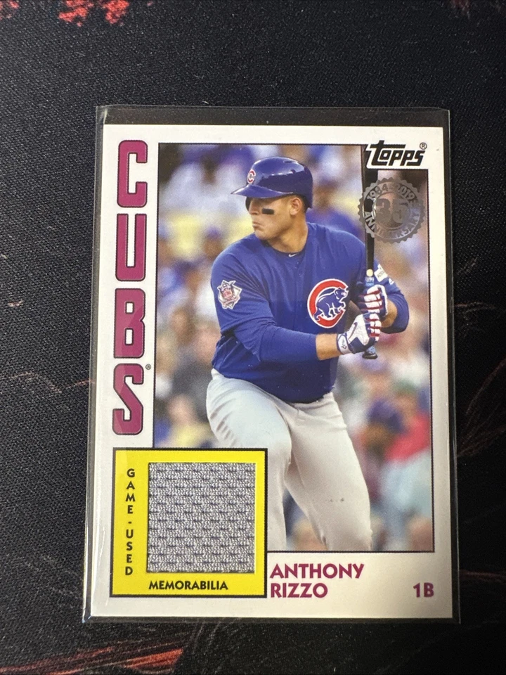 2019 Topps #84R-AR Anthony Rizzo 1984 Topps Baseball 35th Anniversary Relics - Image 1 of 2