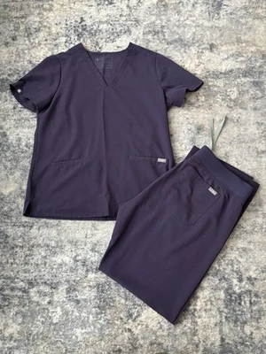 Conjunto Médico FIGS Mujer Talla M Top, Pantalones Grandes Colección Técnica Púrpura Cuello en V Foto 1 de 4