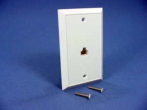 Leviton White Telephone 8-Wire RJ-45 Type 625B4 Phone Jack Wall Plate 4625B-48W - Afbeelding 1 van 5