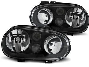 fari per vw golf 4 1997 1998 1999 2000 2001 2002 2003 nero lhd - Foto 1 di 1
