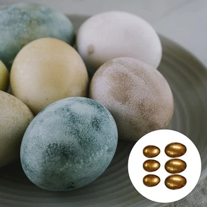 6 Pezzi Uova di Pasqua in Plastica Vuote Giocattoli per Bambini (Oro) - Foto 1 di 12