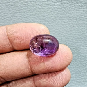 Excelente fabricación de joyas de piedras preciosas de cabujón forma ovalada amatista púrpura de 13,45 quilates - Imagen 1 de 7