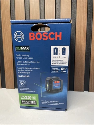 ON SALE BOSCH GLL50-20G 65 Ft Green-Beam Self-Leveling Cross-Line Laser !!(2299) - Image 1 of 4