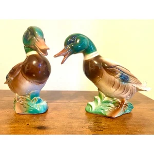 2er Set Vintage Royal Copley Ente Figuren Stockente glasierte Keramik *NEUWERTIG* - Bild 1 von 9