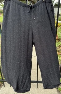 Pantalones capri Eileen Fisher mujer blanco y negro pierna ancha cordón 1X - Imagen 1 de 12
