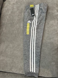 NWT! Adidas Youth 3-Stripe Fleece Jogger, Charcoal Gray-S(8) - Picture 1 of 2