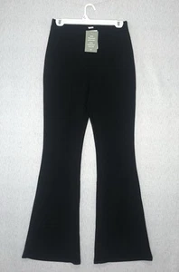 H&M Women's Pants Size S Black Flare High Rise Pull On 31.5" Inseam Career Work - Picture 1 of 12