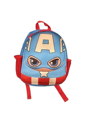 Marvel Captain America Backpack Blue Red Superhero Design One Size Pre- Blue Red - Image 1 of 4