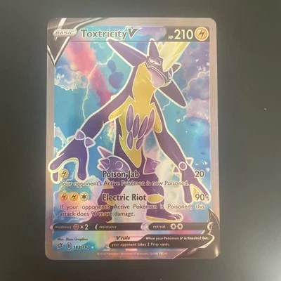 Toxtricity V (Full Art) 182/192 Swsh02: Rebel Clash Holo Ultra Rare Pokemon NM - Image 1 of 2
