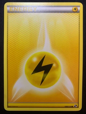 LIGHTNING ENERGY - 108/114 - BLACK & WHITE - POKEMON CARD - LP - Image 1 of 4