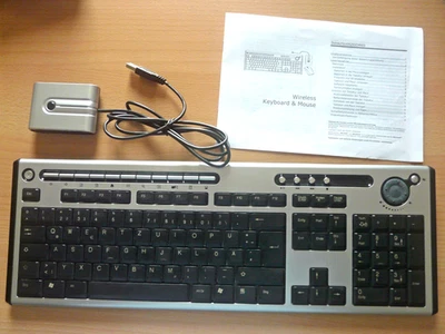 Medion KR-0420 Wireless Keyboard Multimedia Funk-Tastatur USB QWERTZ ohne Maus - Bild 1 von 4