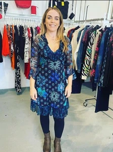 Desigual Women's Animal Print Mini Dress | Lightweight Casual Summer Dress UK12 - Picture 1 of 12