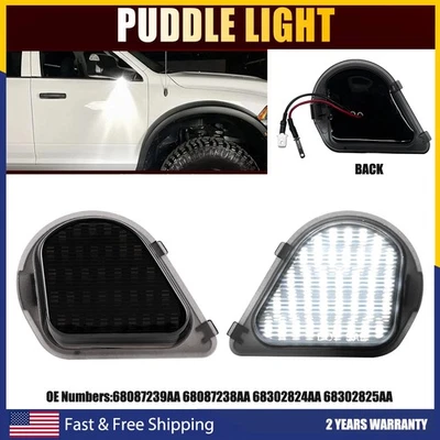 Пара светодиодных зеркал белых под лужу для освещения Ram Dodge 2500 1500 3500 4500 5500 - Изображение 1 из 4