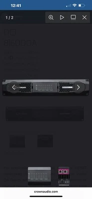 Crown Audio - Amplificador DCi DriveCore 8x600 vatios (DCI8X600) restaurado de fábrica  Foto 1 de 3