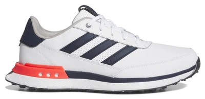 Adidas S2G 24 Leather Spikeless Golf Shoes White Navy Mens Size 9.5 (IH8523) New - Image 1 of 4
