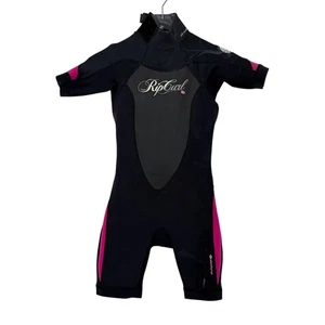 Rip Curl Dawn Patrol E3 Flash Lining Shorty Springsuit Wetsuit 2/2 Black Pink 4 - Picture 1 of 10