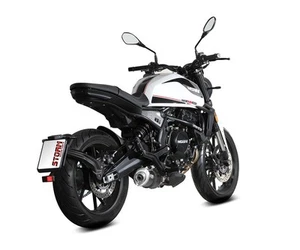 Scarico Storm by Mivv Oval Nero inox Moto Morini SEIEMMEZZO STR 2022 2024 - Imagen 1 de 5