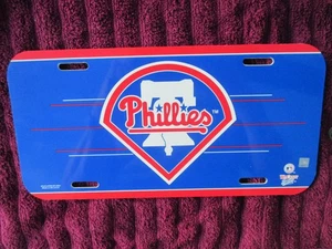 Philadelphia Phillies Plastic License Plate WINCRAFT Licensed Vintage - Picture 1 of 1