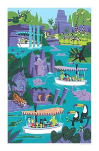 Josh Agle SHAG ANIMAL MÁS PELIGROSO estampado y certificado de autenticidad Disneyland Jungle Cruise Disney - Imagen 1 de 5