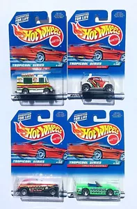 HOT WHEELS TROPICAL SERIES 1998 SET BAJA BUG CAMION GELATO CORVETTE CADDY - Foto 1 di 1