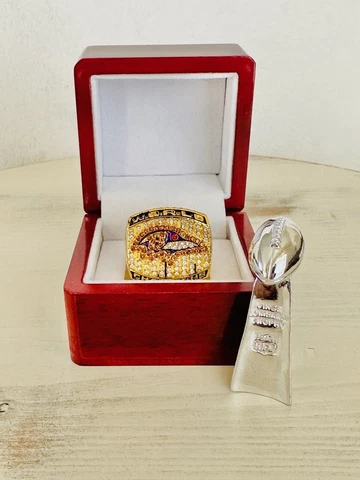 Baltimore Ravens 2000 Super Bowl Ring + Trophy- Ray Lewis, US SHIP Cover