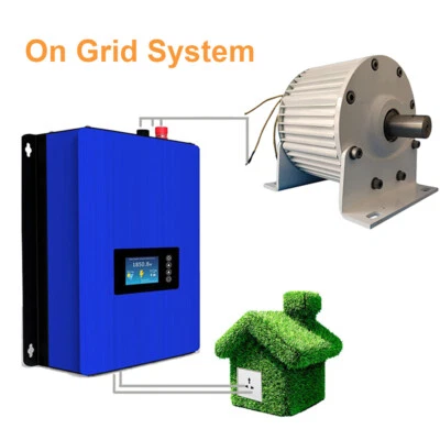 3KW 48V 500RPM Permanent Magnet Generator & On Grid Wechselrichter Output 220Vac - Bild 1 von 4