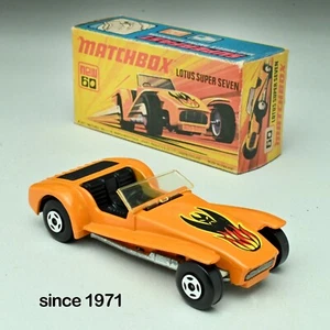 1971 Lesney Matchbox Superfast Wheels No. 60 Lotus Super Seven Diecast Toy Car - Picture 1 of 8
