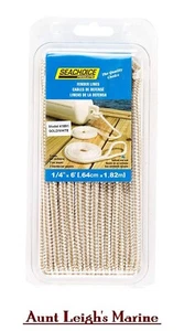 (2) Seachoice Premium Double Braided Nylon Fender Lines Rope w/ Eye 1/4" x 6' - Picture 1 of 2