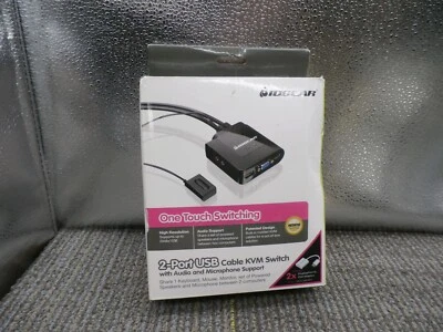 New Iogear GCS72DPKIT 2-Port USB VGA Cable KVM with DisplayPort Adapters - Image 1 of 2