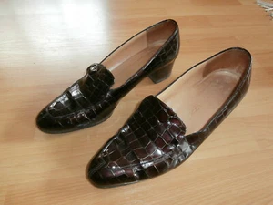 Damenschuhe, Lackleder, braun, italienische Mode, Gr. 41 - Bild 1 von 5