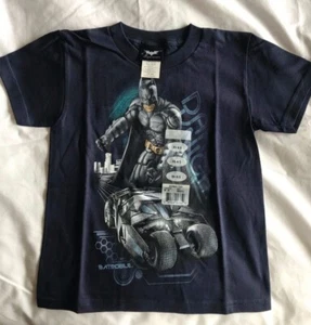 New Youth Boys Batman T Shirt tshirt The Dark Knight Batmobile Navy DC - Picture 1 of 14
